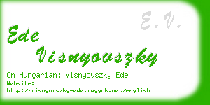 ede visnyovszky business card